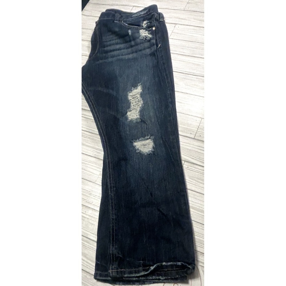 Decree Boyfriend dark Blue distressed skinny Jeans size 15